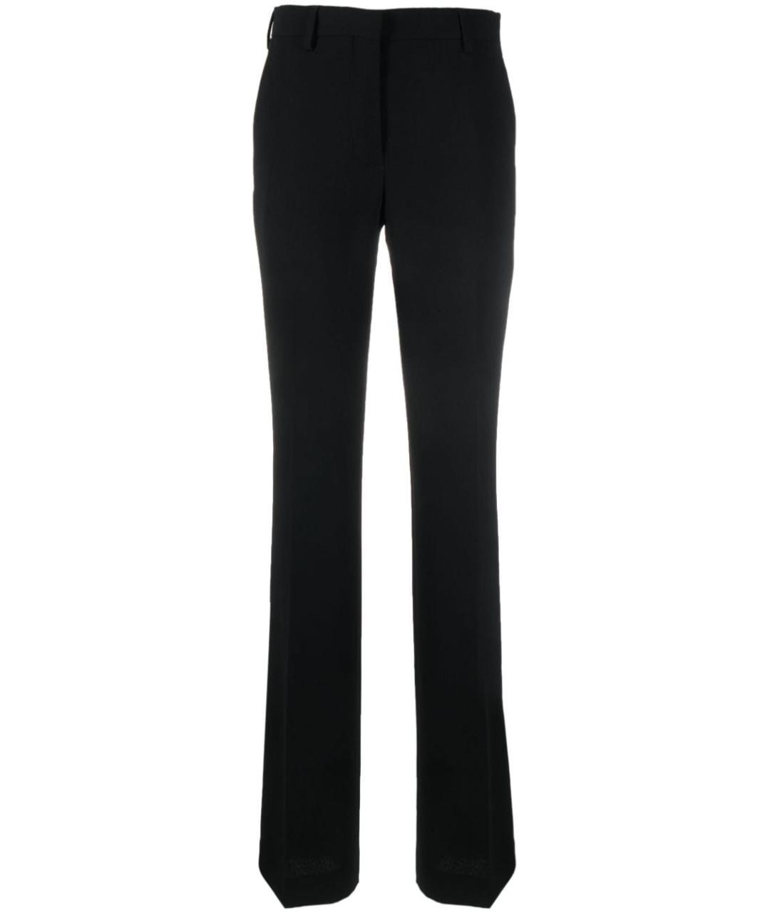 DRIES VAN NOTEN Черные полиэстеровые прямые брюки, фото 4