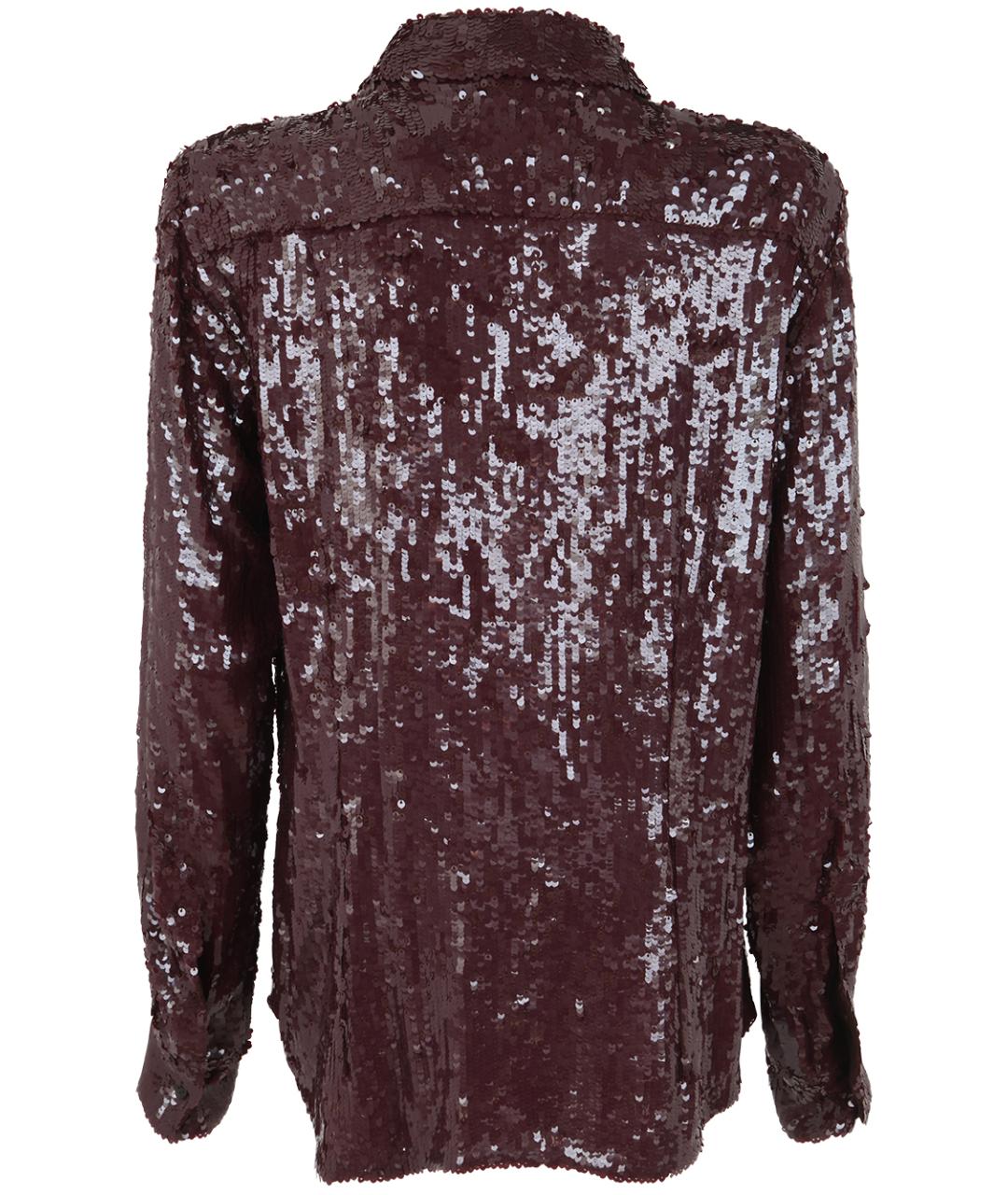 DRIES VAN NOTEN Коричневая синтетическая рубашка, фото 2