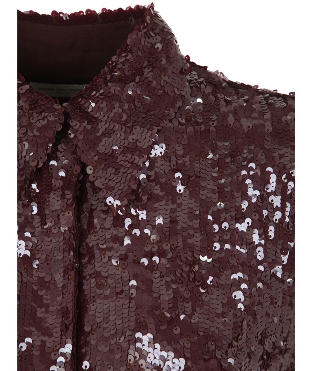DRIES VAN NOTEN Коричневая синтетическая рубашка, фото 3