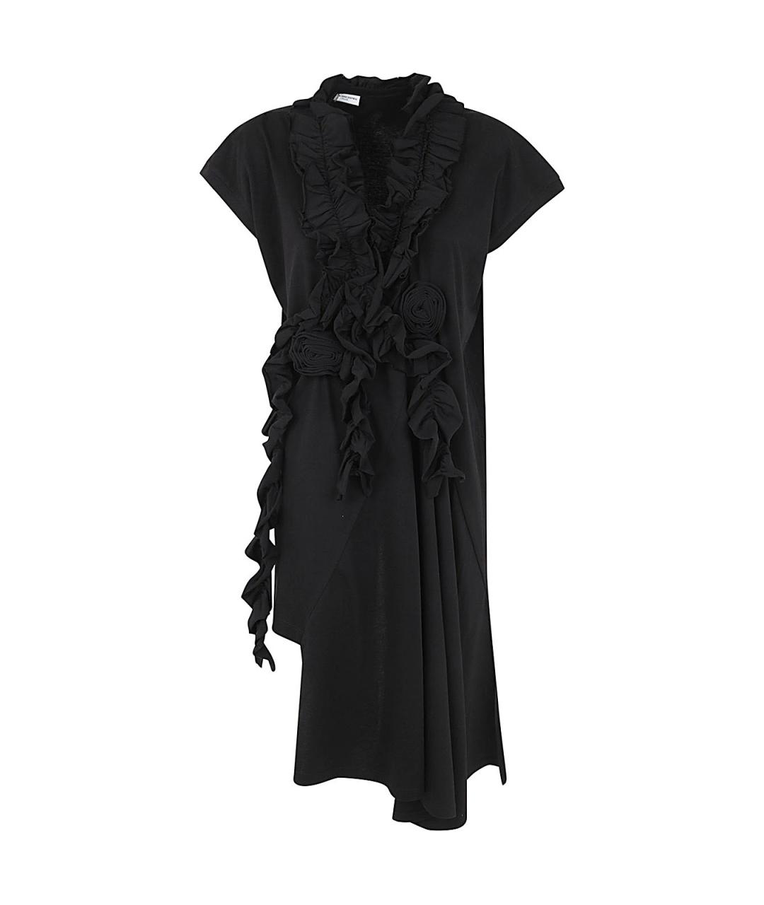 DRIES VAN NOTEN Черное хлопковое повседневное платье, фото 1