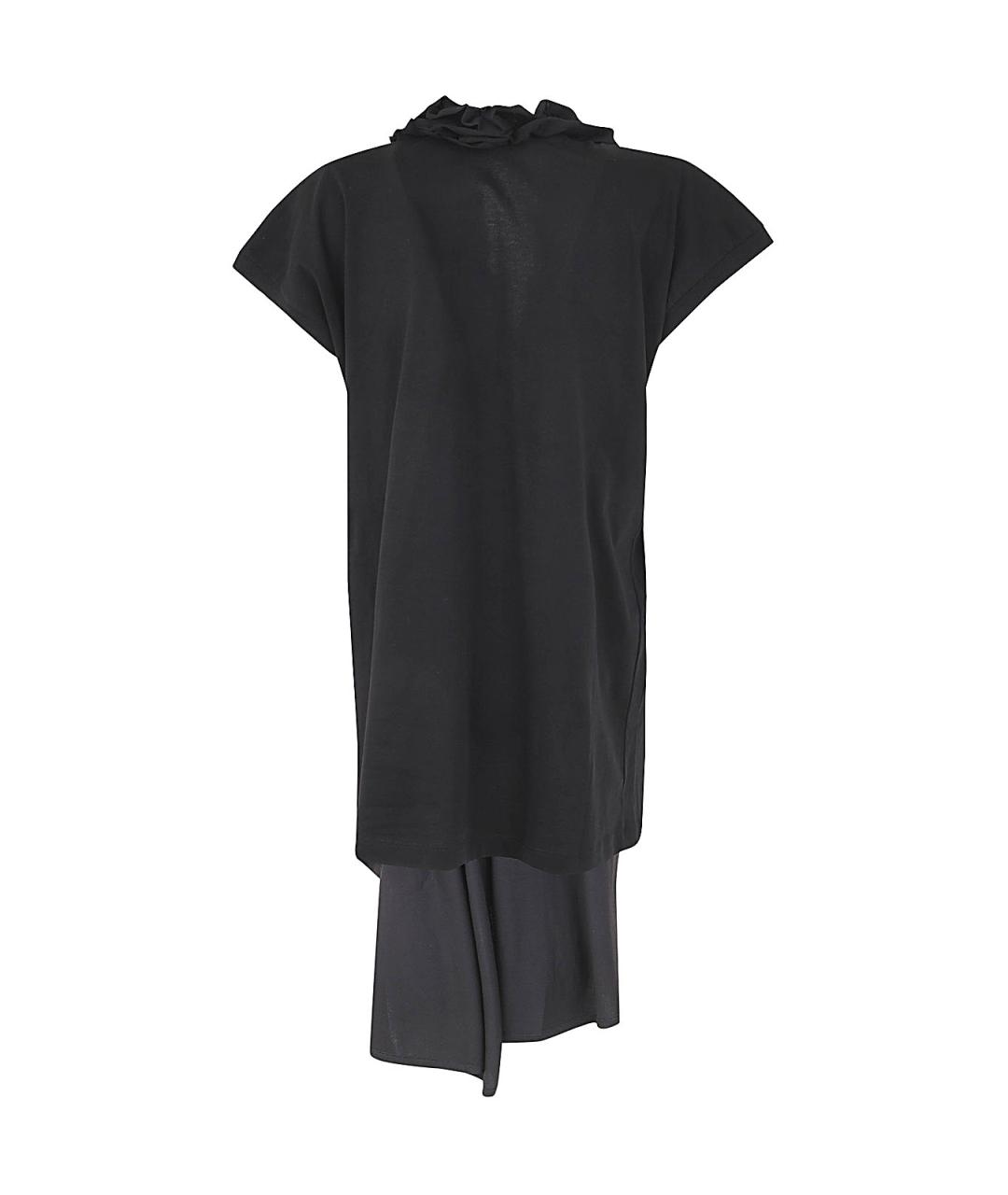 DRIES VAN NOTEN Черное хлопковое повседневное платье, фото 2