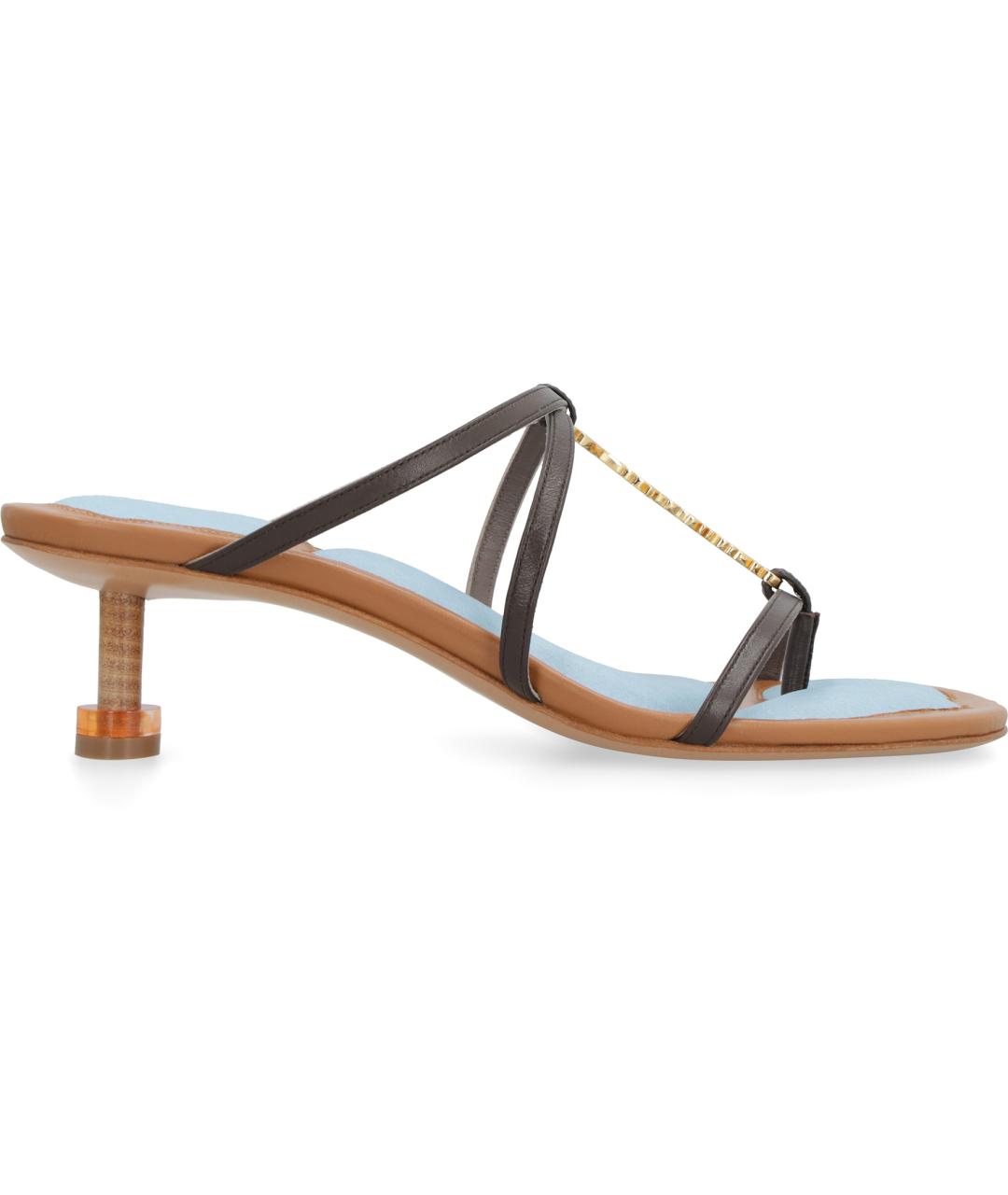 JACQUEMUS Мульти кожаные мюли, фото 2