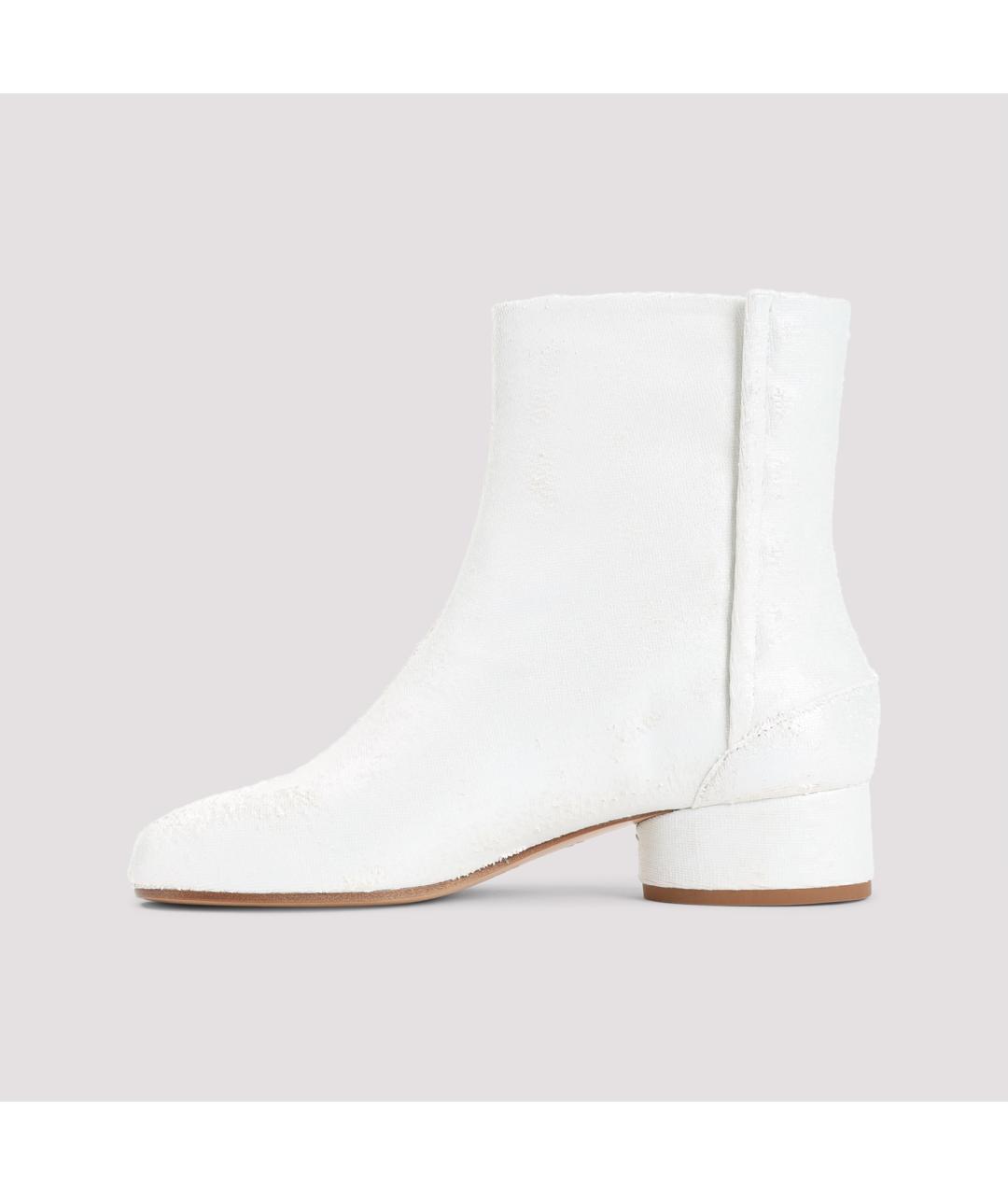 MAISON MARGIELA Белые кожаные ботильоны, фото 3