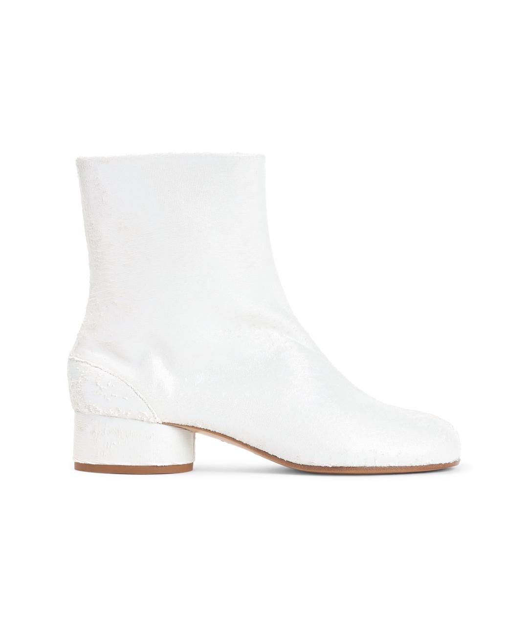 MAISON MARGIELA Белые кожаные ботильоны, фото 1