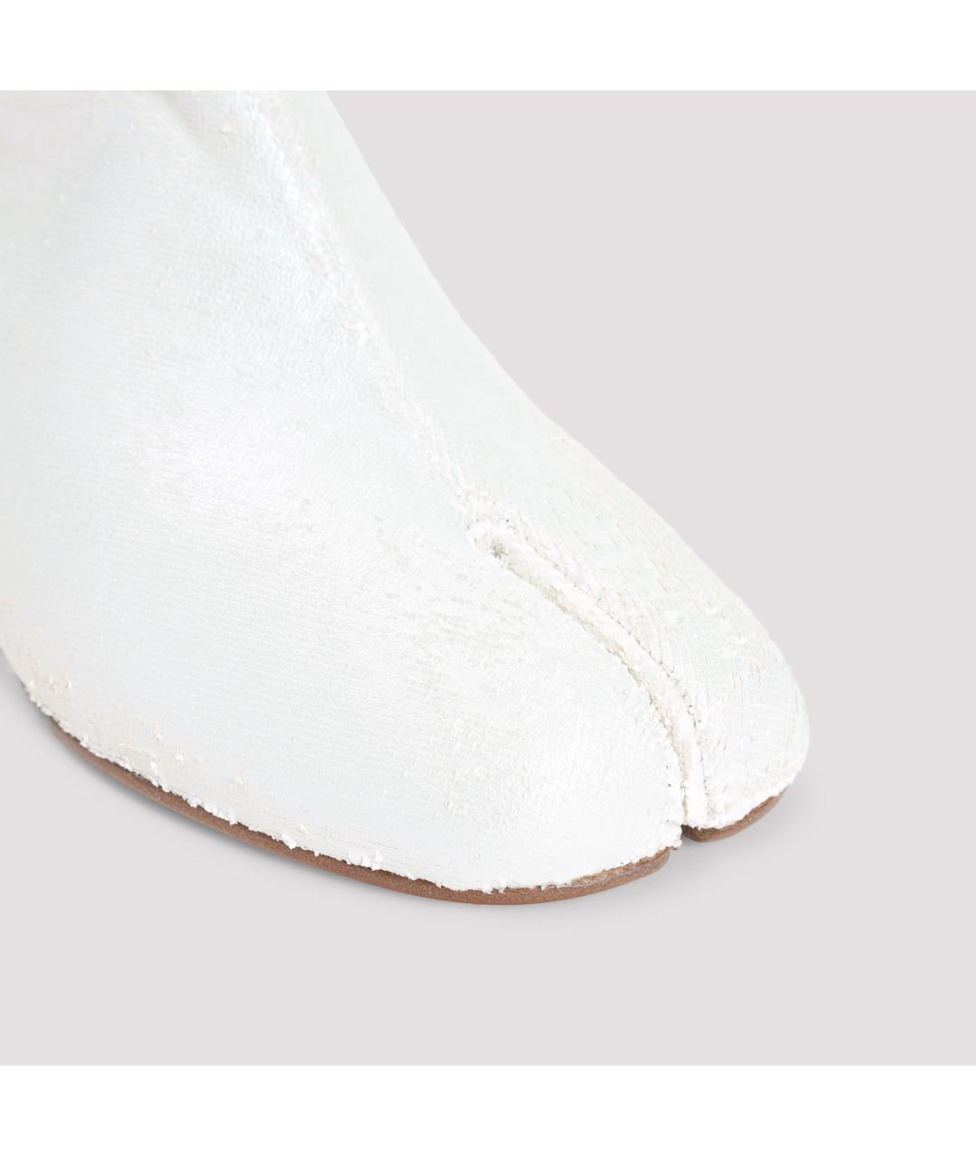 MAISON MARGIELA Белые кожаные ботильоны, фото 5