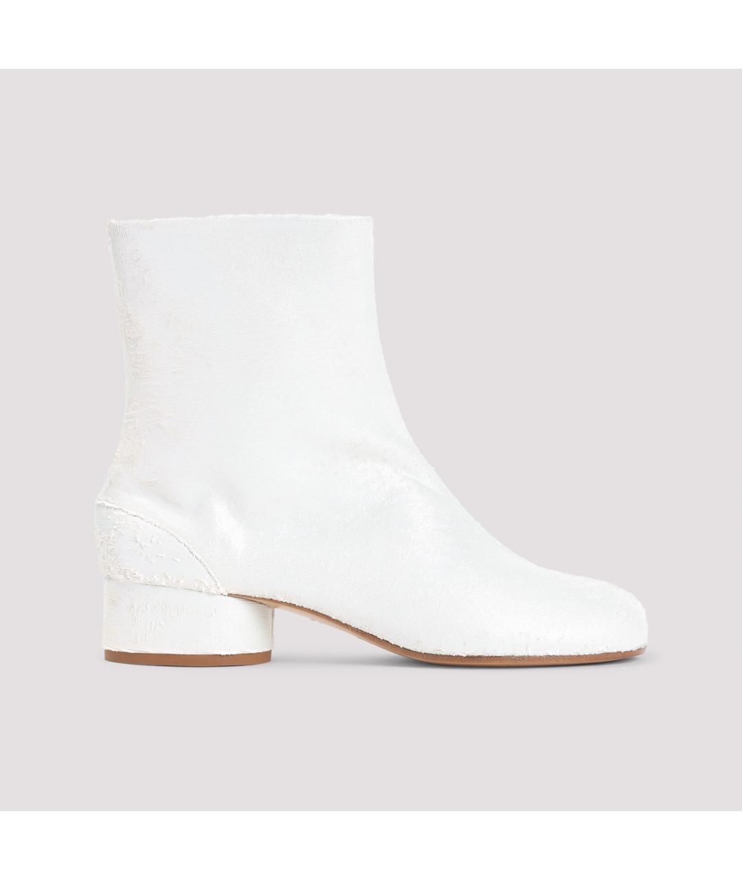 MAISON MARGIELA Белые кожаные ботильоны, фото 2