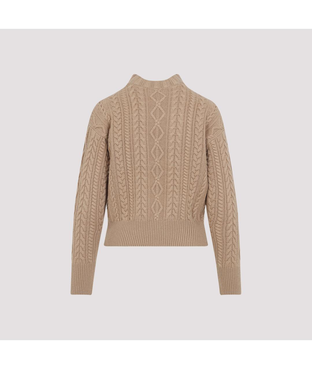 MAX MARA Бежевый кашемировый джемпер / свитер, фото 3