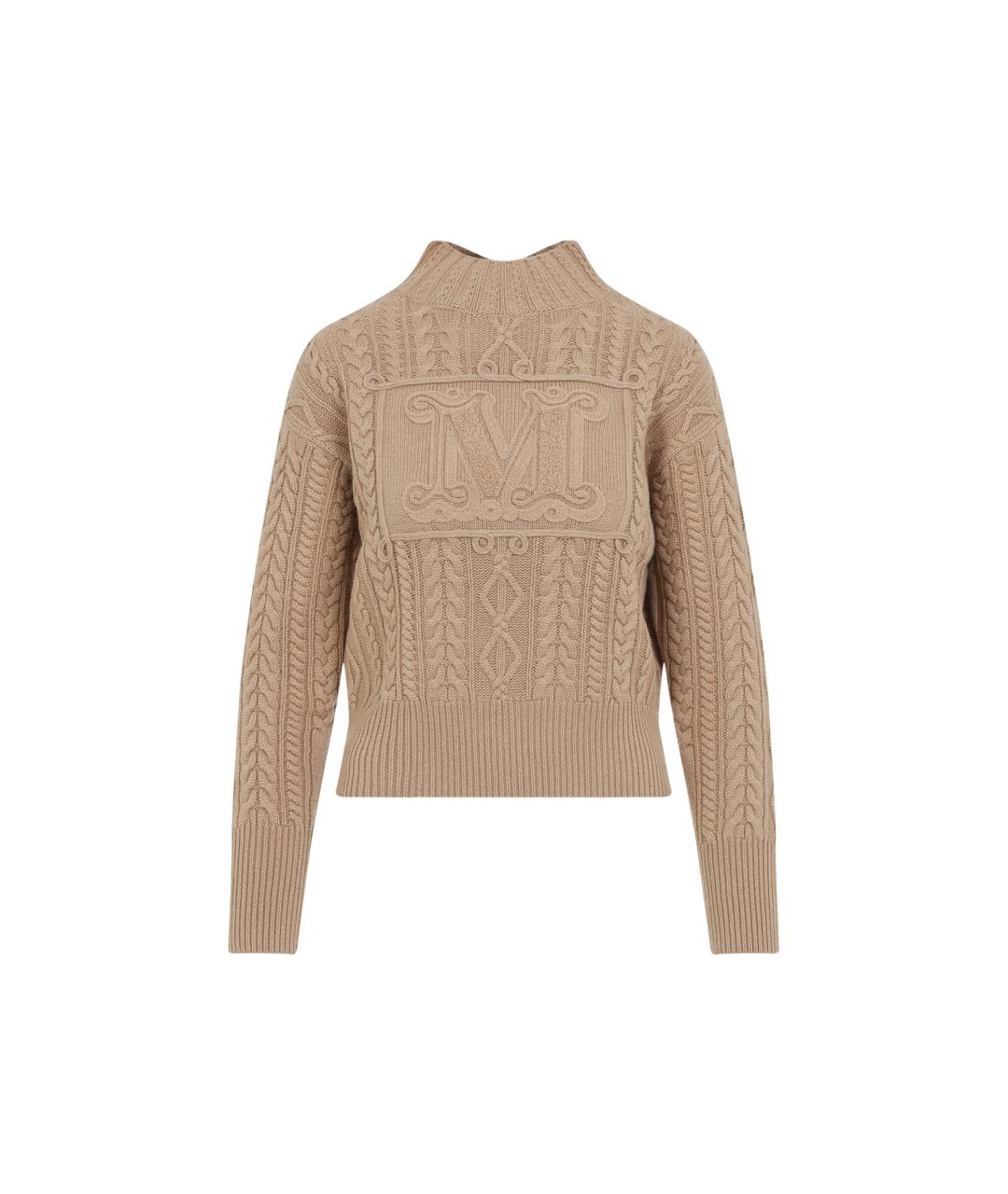 MAX MARA Бежевый кашемировый джемпер / свитер, фото 1