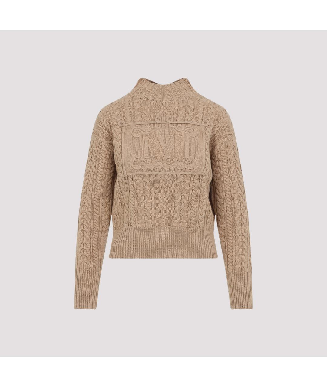 MAX MARA Бежевый кашемировый джемпер / свитер, фото 2