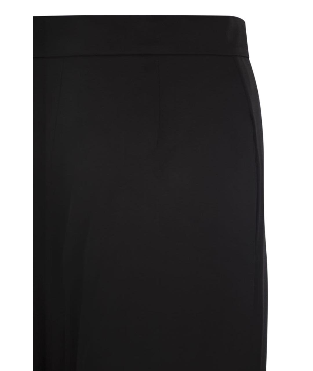 MAX MARA STUDIO Черные ацетатные прямые брюки, фото 4