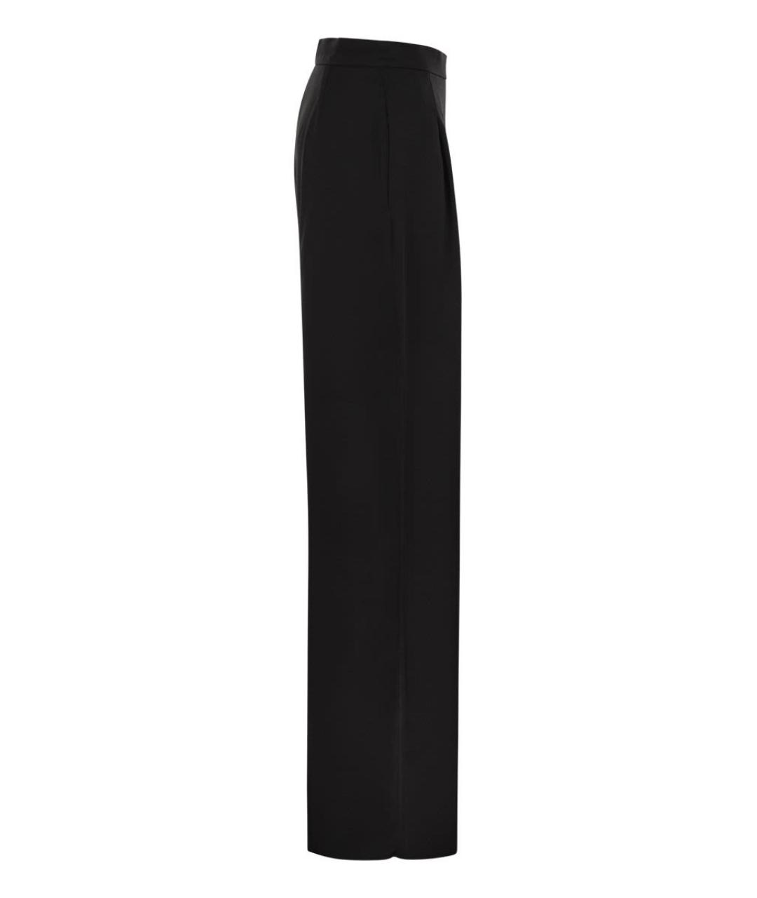 MAX MARA STUDIO Черные ацетатные прямые брюки, фото 3