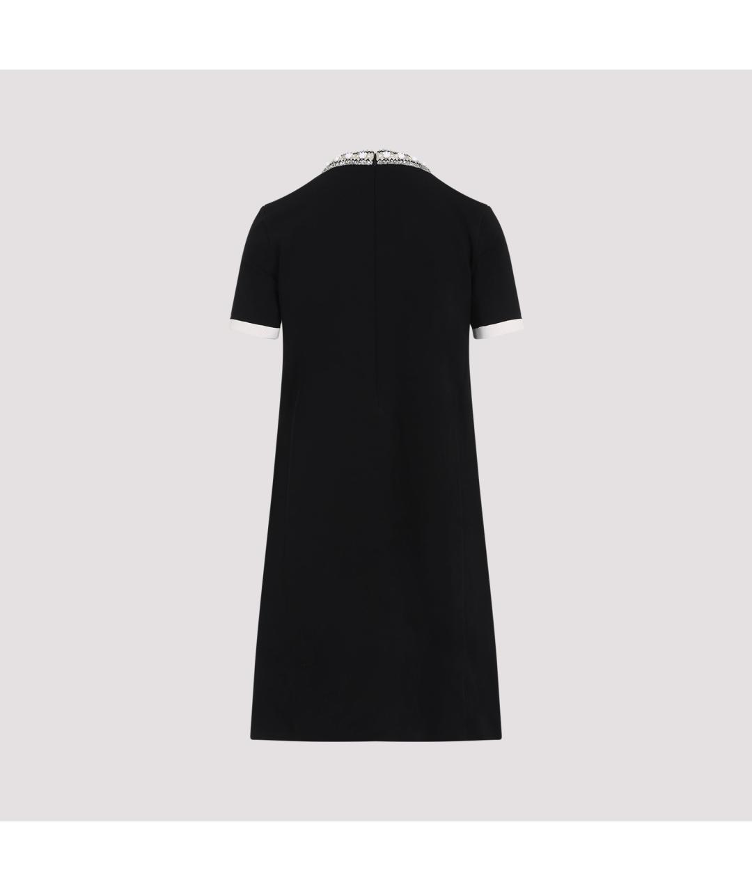 VALENTINO Черное полиэстеровое повседневное платье, фото 3