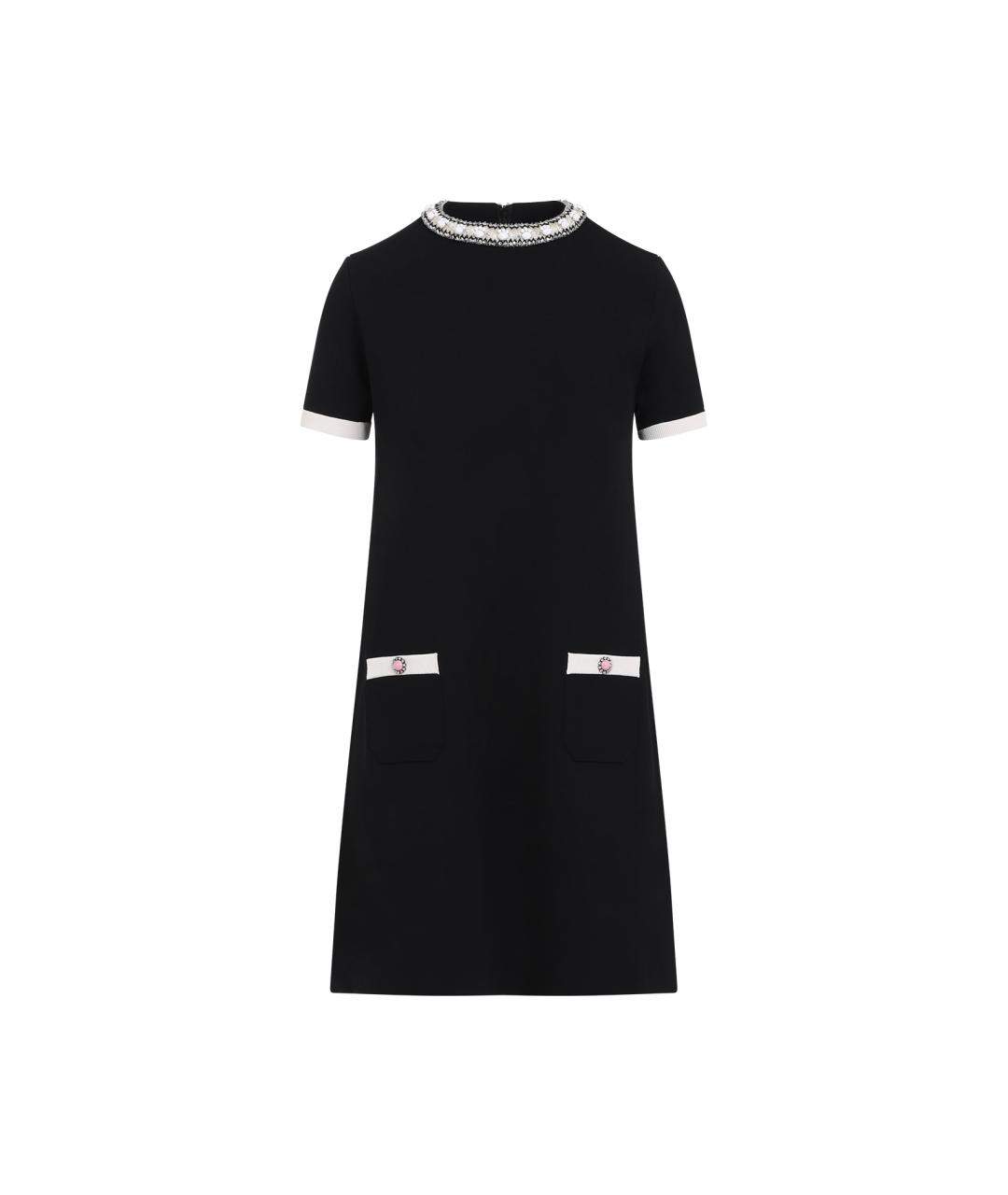 VALENTINO Черное полиэстеровое повседневное платье, фото 1