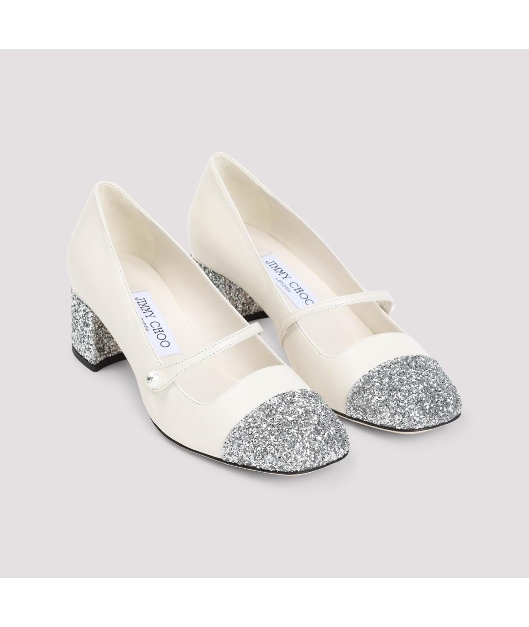 JIMMY CHOO Бежевые кожаные туфли, фото 3