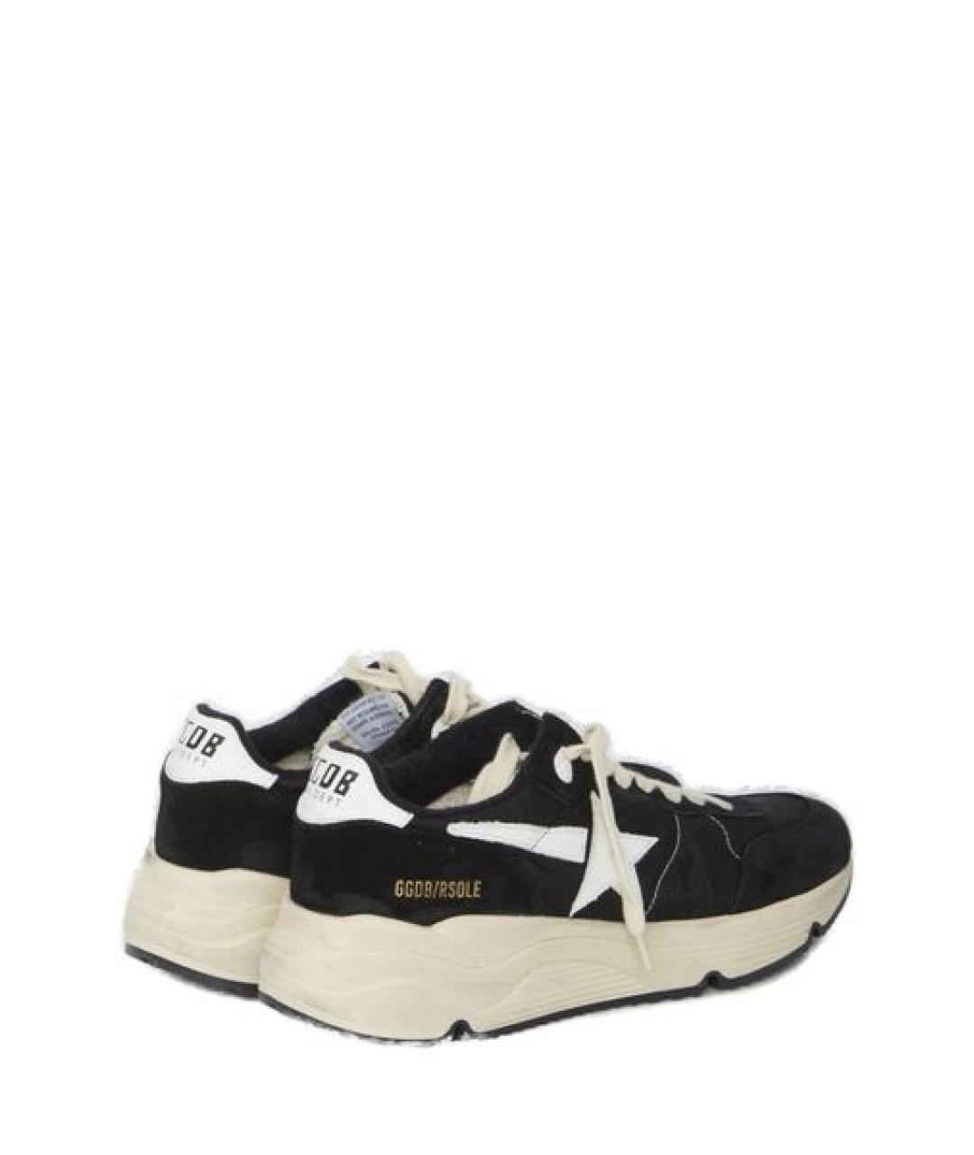 GOLDEN GOOSE DELUXE BRAND Черные синтетические низкие кроссовки / кеды, фото 2