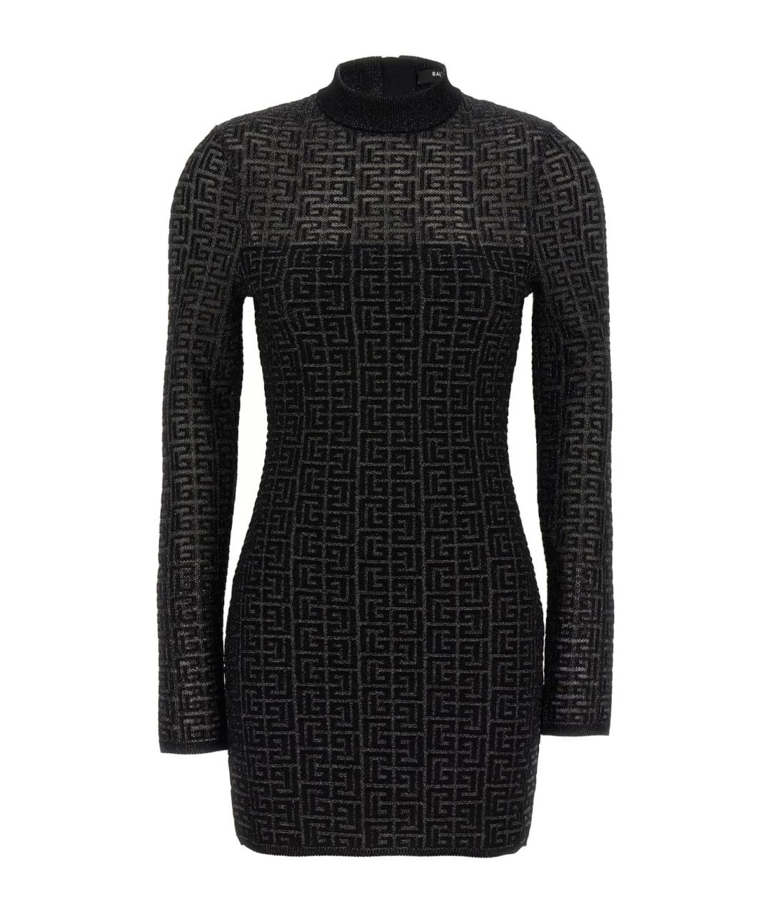BALMAIN Черное вискозное повседневное платье, фото 1