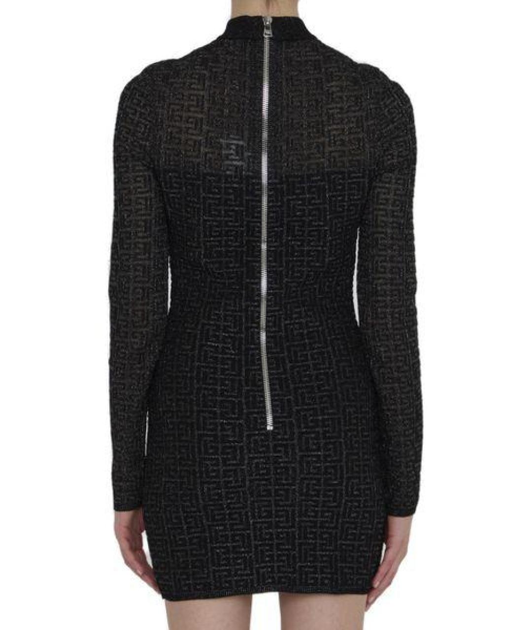 BALMAIN Черное вискозное повседневное платье, фото 3
