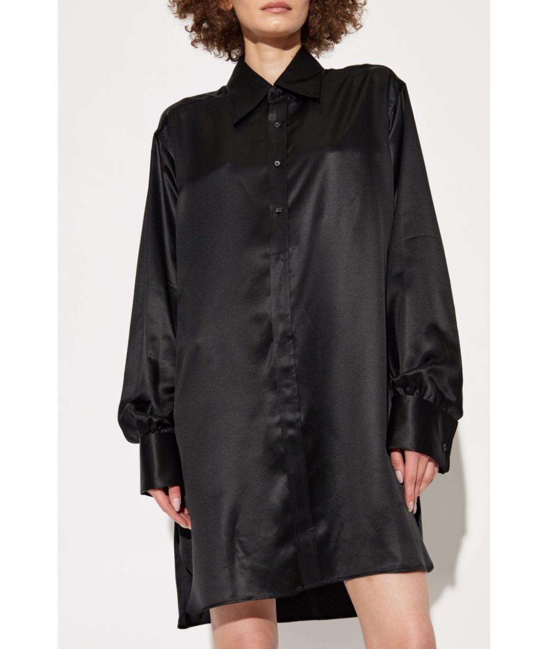 MAISON MARGIELA Черная шелковая рубашка, фото 2