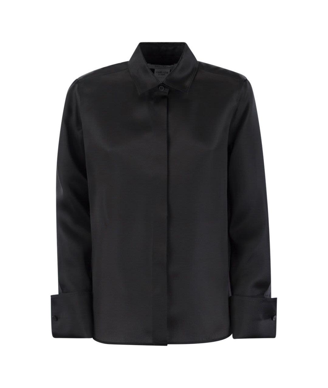 MAX MARA Черная шелковая рубашка, фото 1