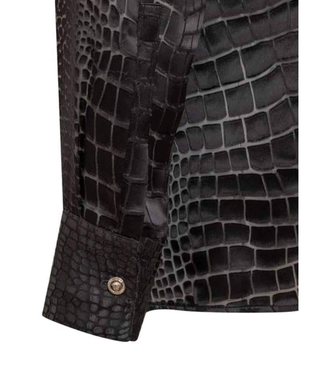 VERSACE Черная шелковая рубашка, фото 3
