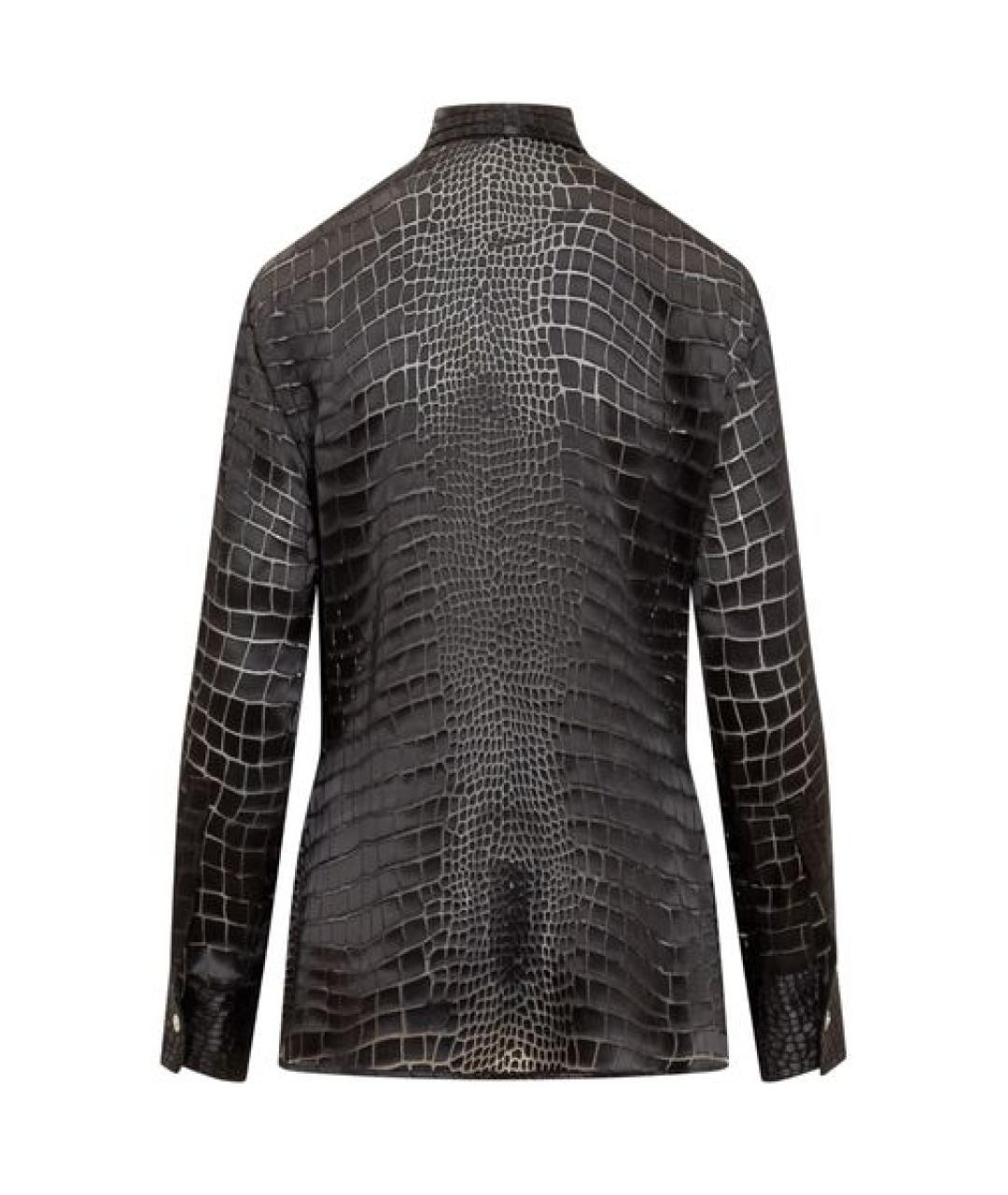 VERSACE Черная шелковая рубашка, фото 2