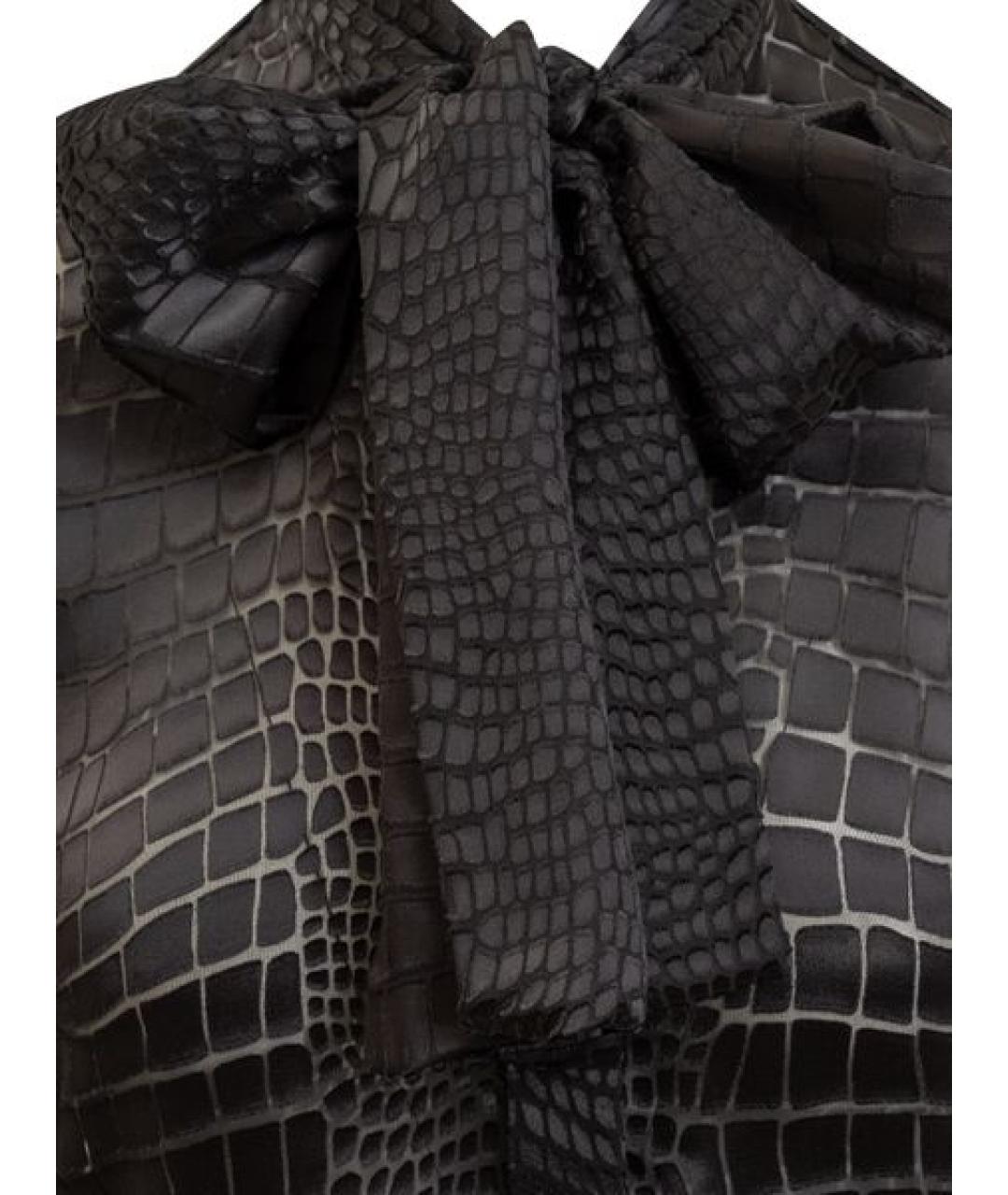VERSACE Черная шелковая рубашка, фото 4