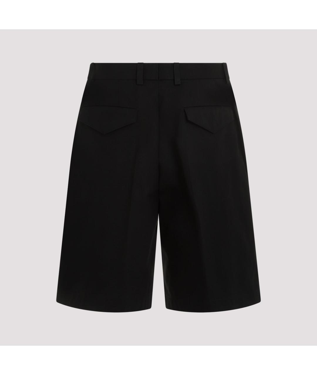 JIL SANDER Черные хлопковые повседневные брюки, фото 2