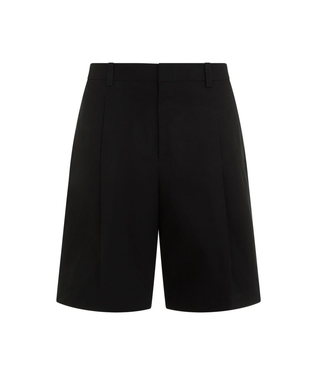JIL SANDER Черные хлопковые повседневные брюки, фото 1