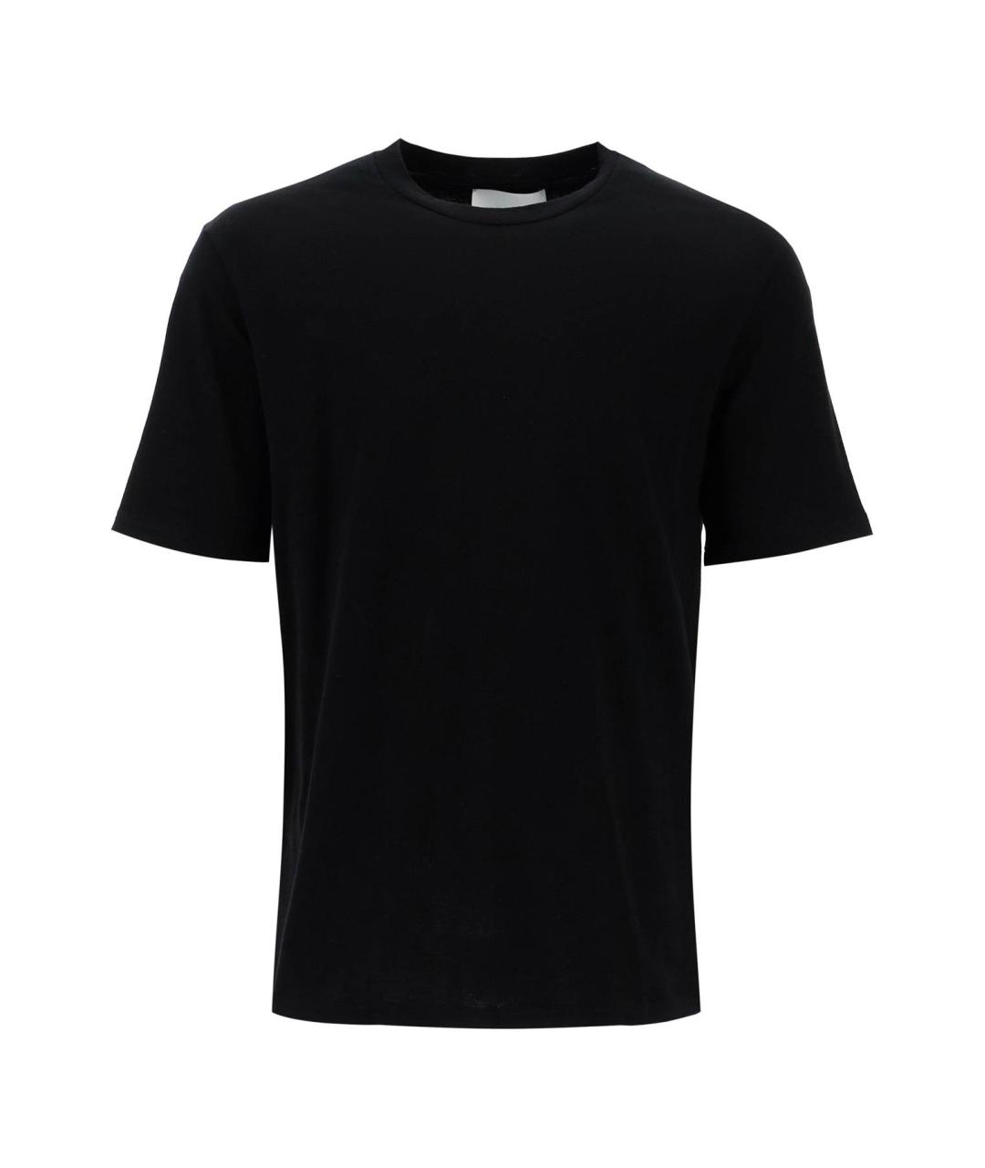 JIL SANDER Черная хлопковая футболка, фото 1