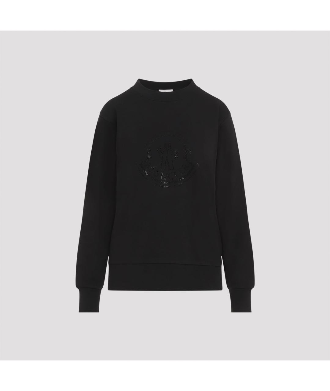 MONCLER Черный хлопковый джемпер / свитер, фото 2