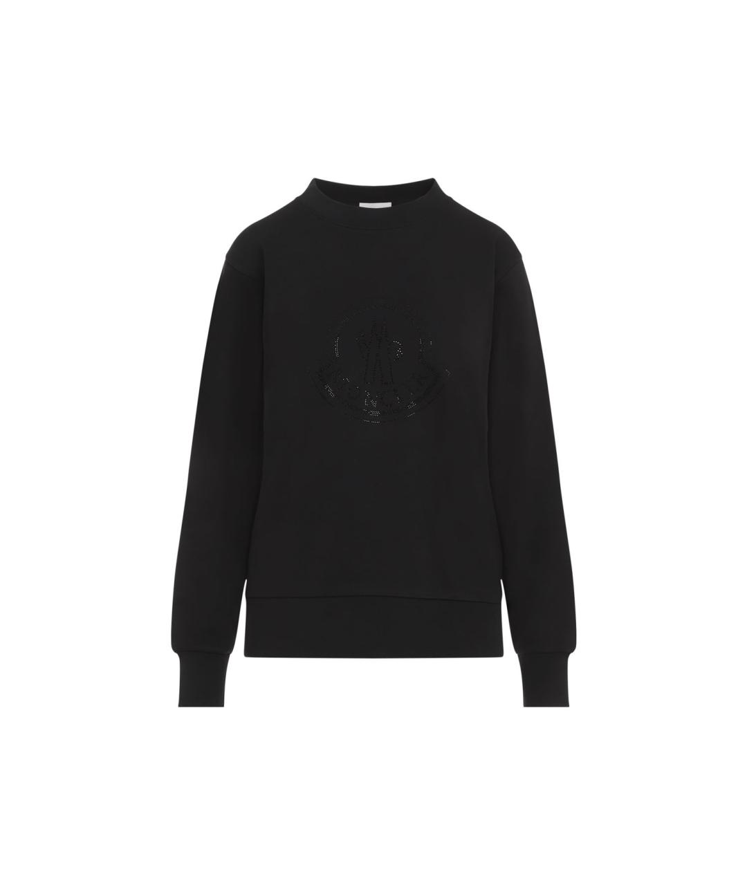MONCLER Черный хлопковый джемпер / свитер, фото 1
