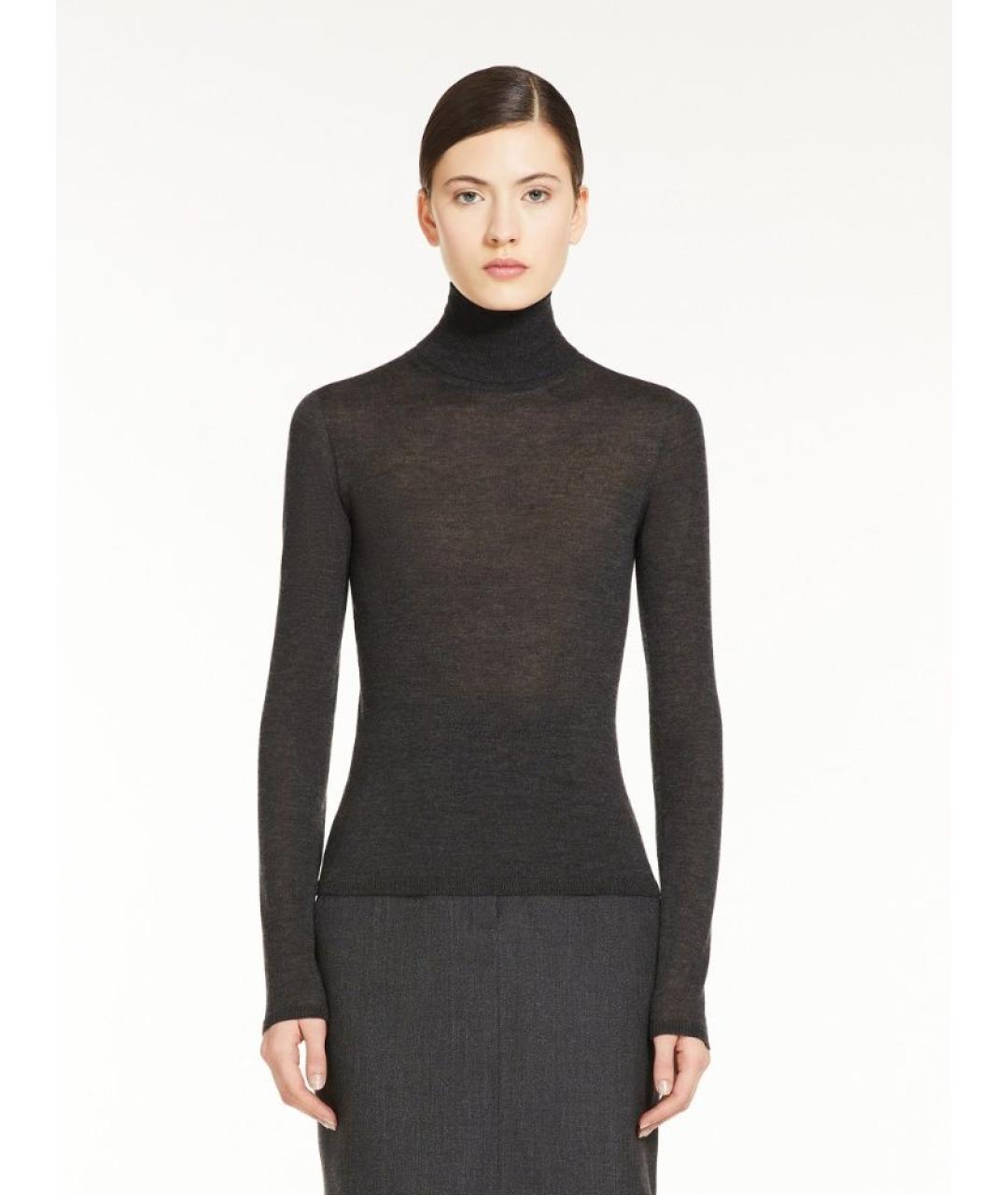 MAX MARA Антрацитовая кашемировая водолазка, фото 2
