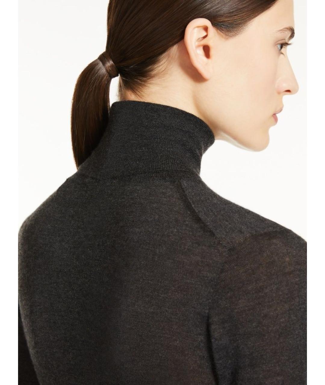 MAX MARA Антрацитовая кашемировая водолазка, фото 4