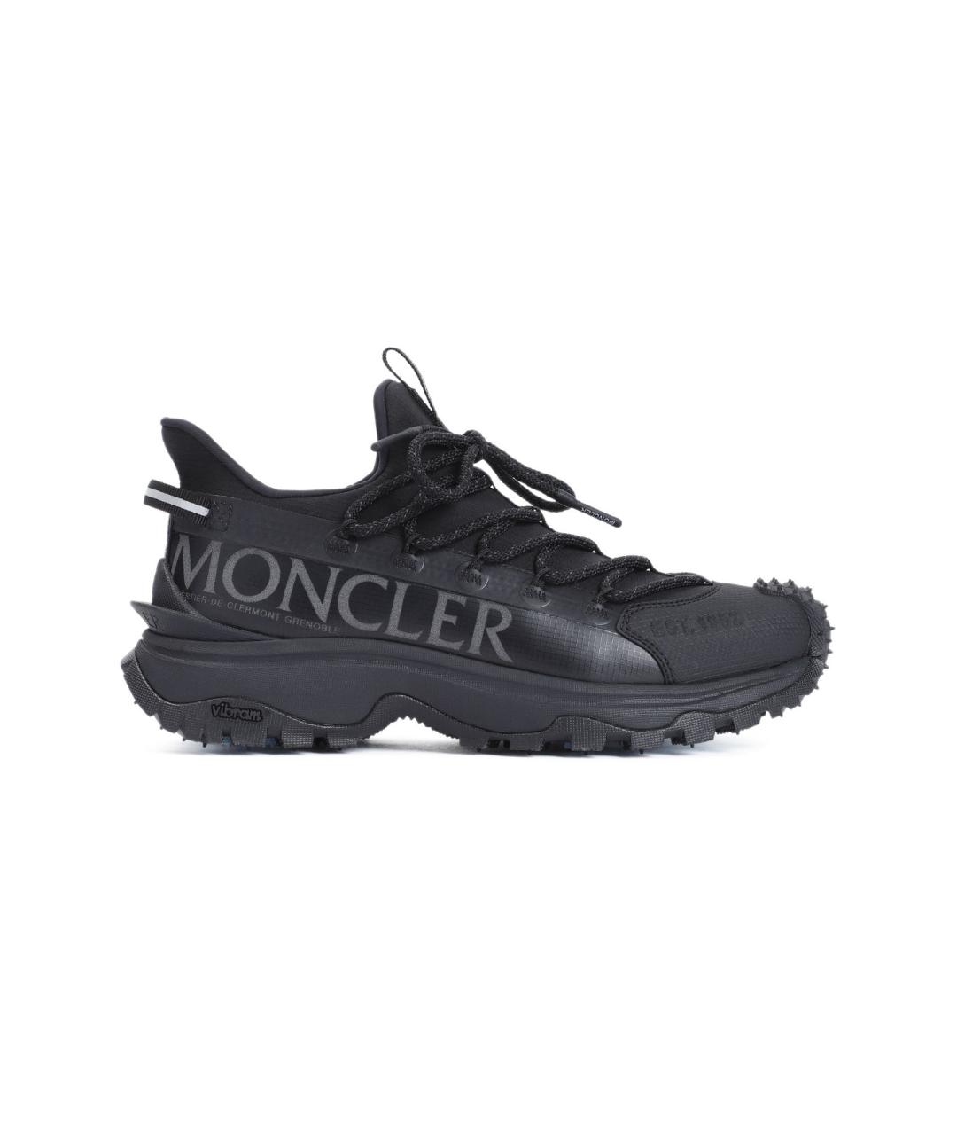 MONCLER Черные текстильные кроссовки, фото 1