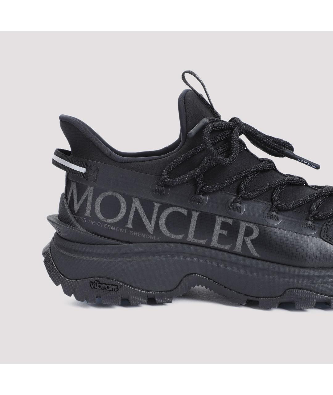 MONCLER Черные текстильные кроссовки, фото 5