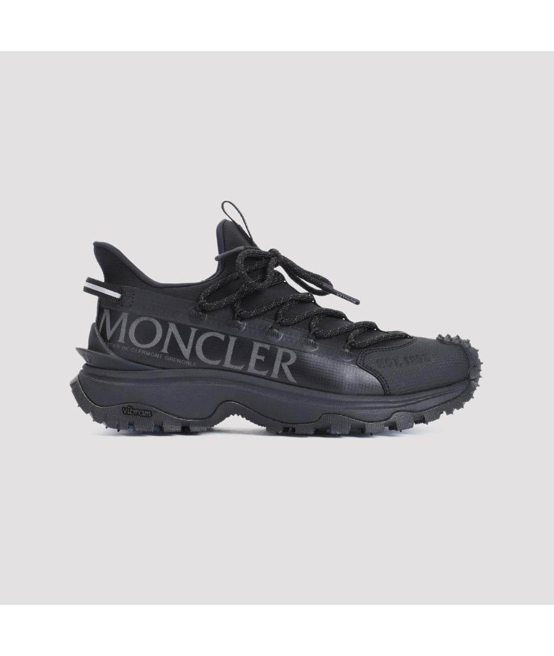 MONCLER Черные текстильные кроссовки, фото 2