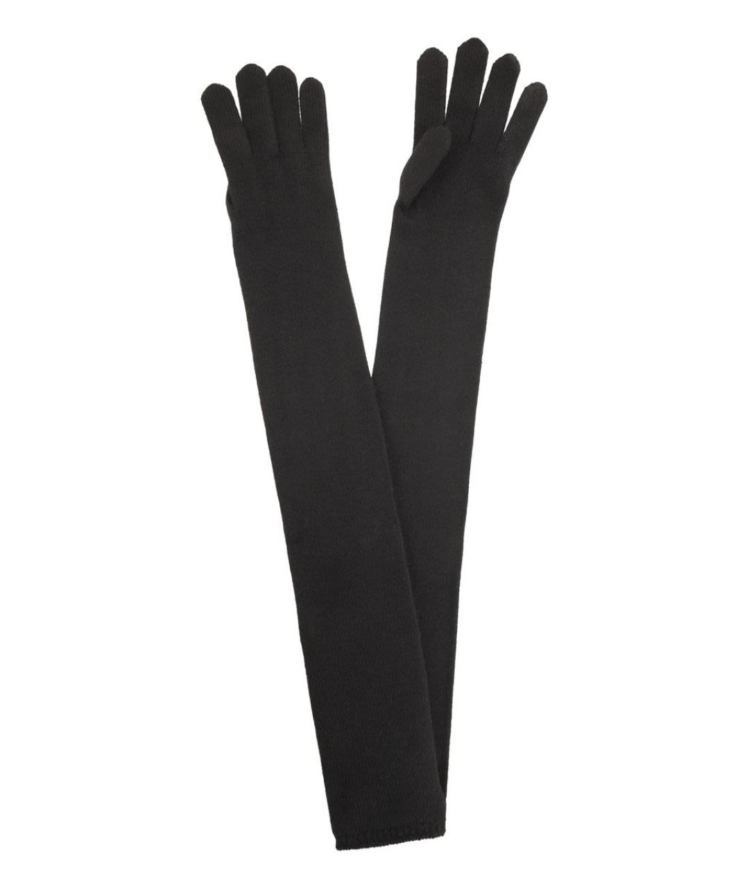 MAX MARA Черные кашемировые перчатки, фото 1