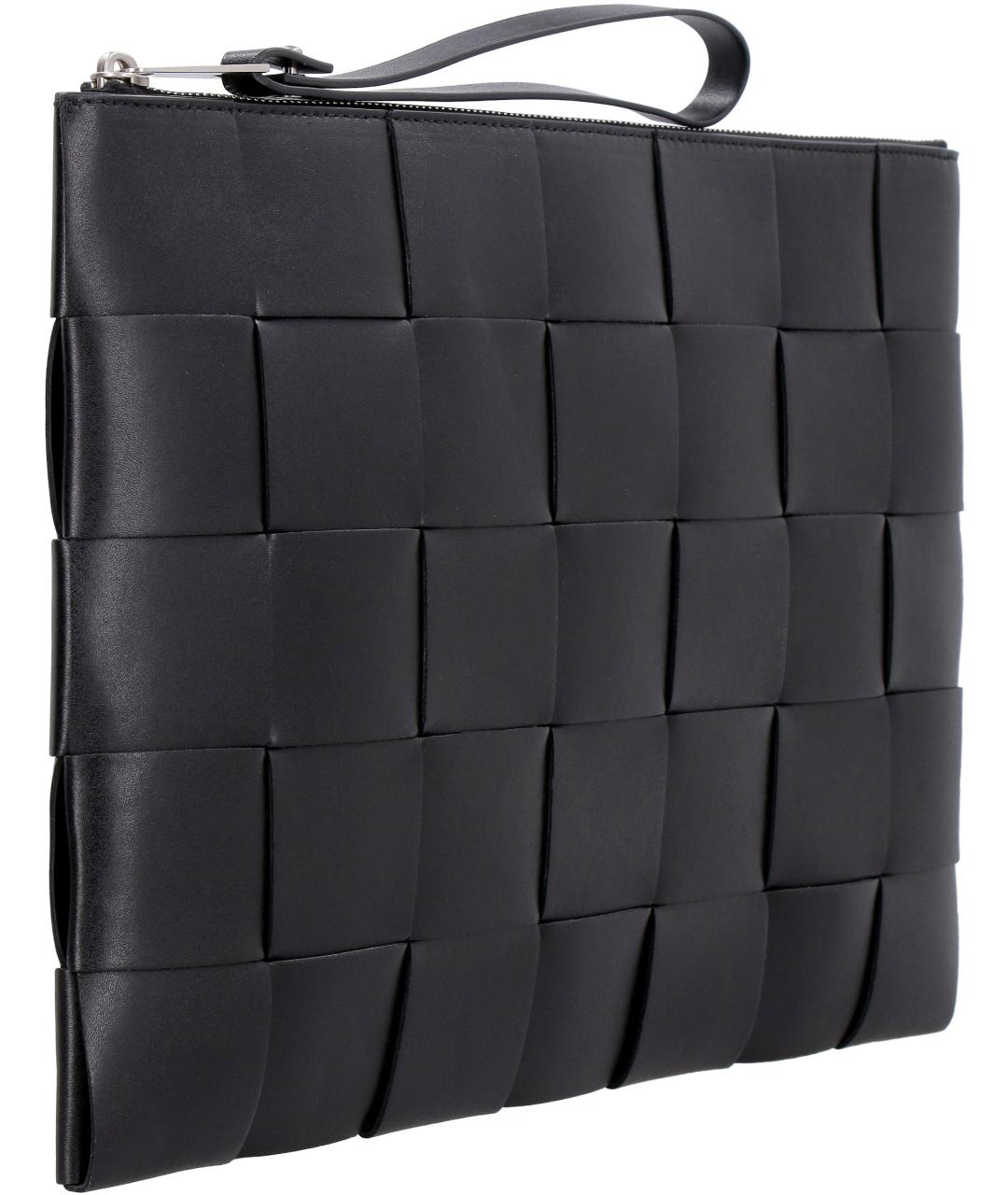 BOTTEGA VENETA Черный кожаный кошелек, фото 3