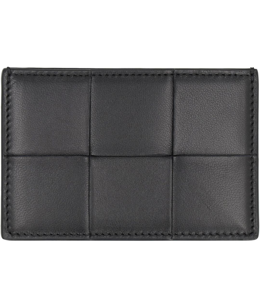 BOTTEGA VENETA Черный кожаный кардхолдер, фото 2