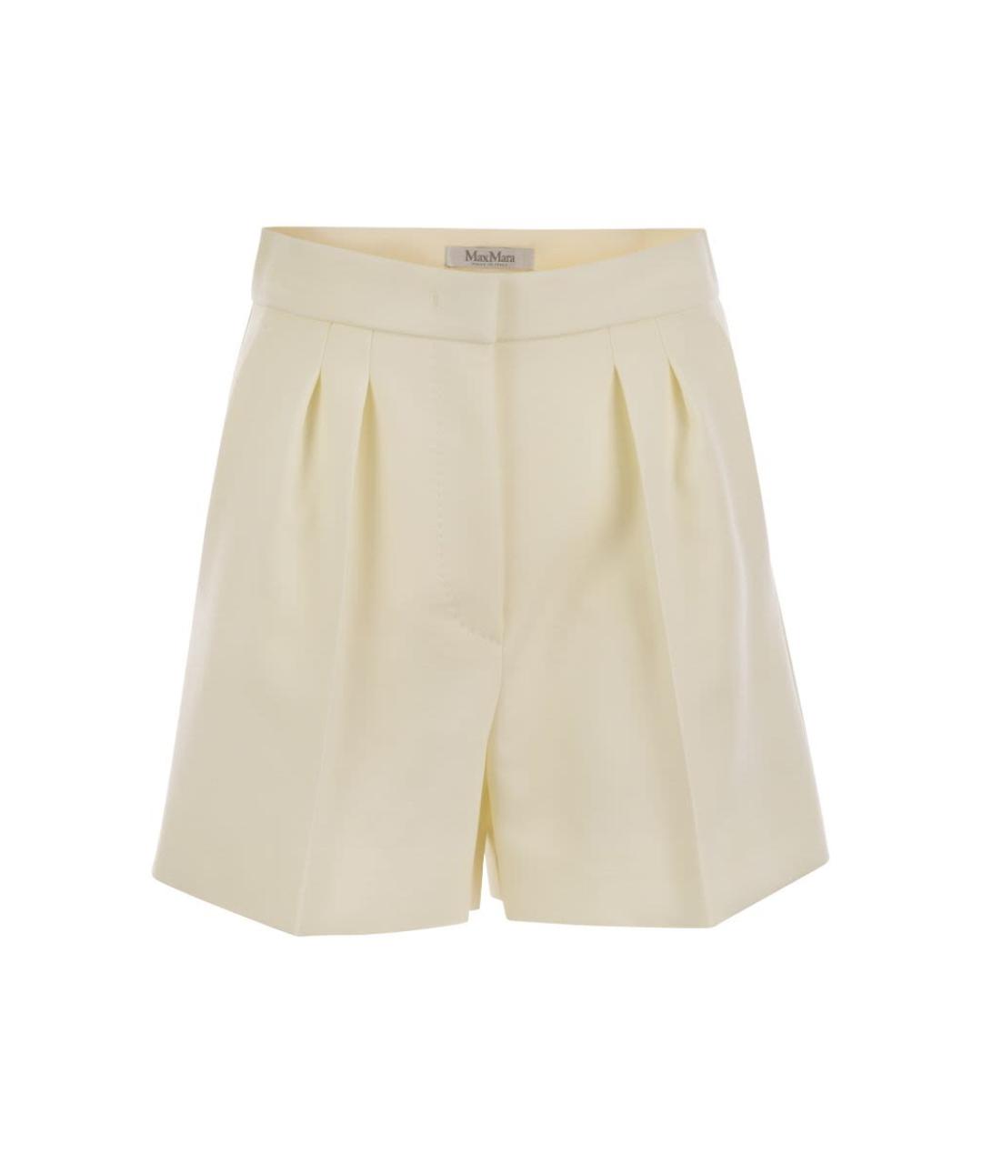 MAX MARA Бежевые шерстяные шорты, фото 1