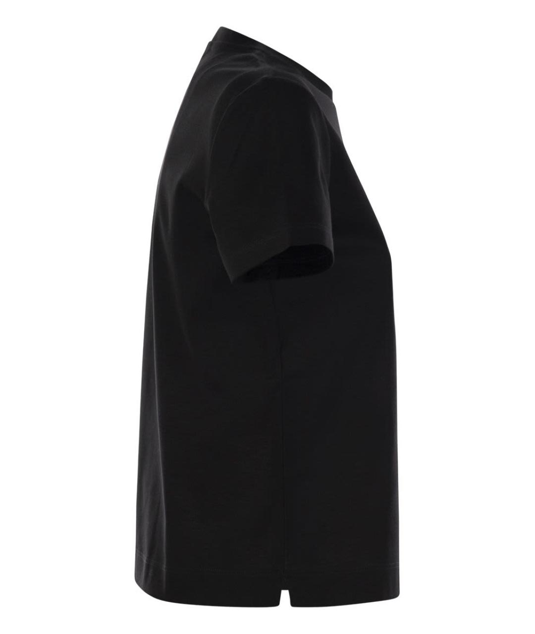 MAX MARA Черная хлопковая футболка, фото 3