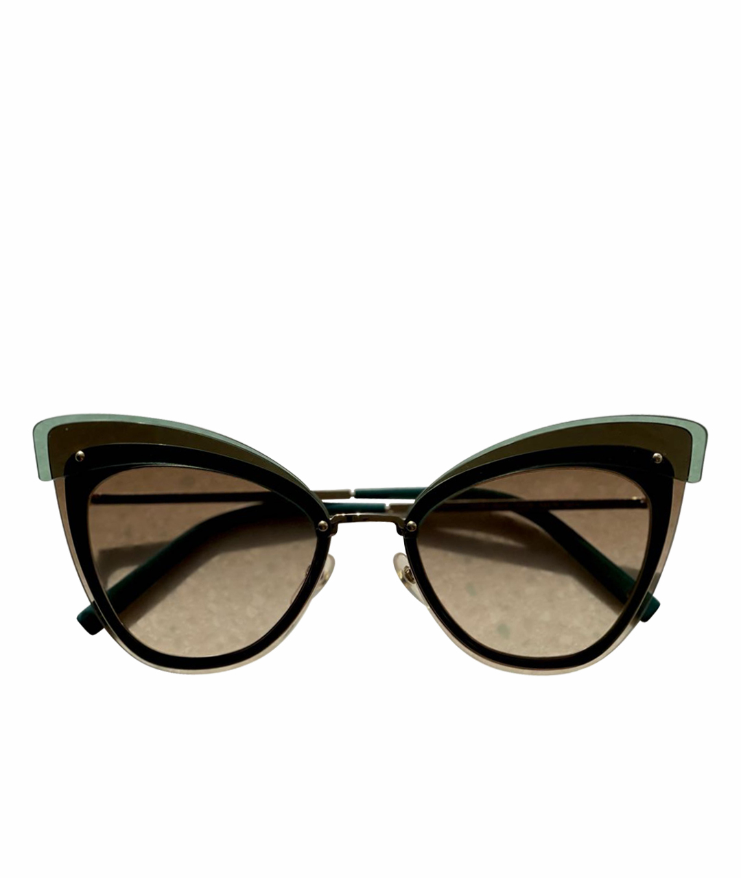 MARC JACOBS Зеленые металлические солнцезащитные очки, фото 1