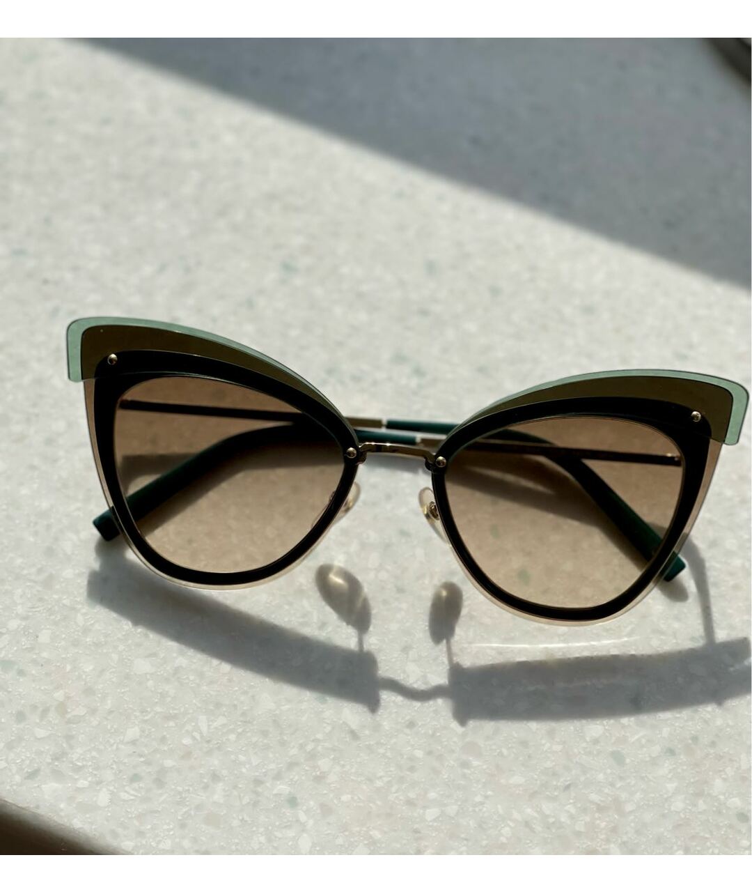 MARC JACOBS Зеленые металлические солнцезащитные очки, фото 5