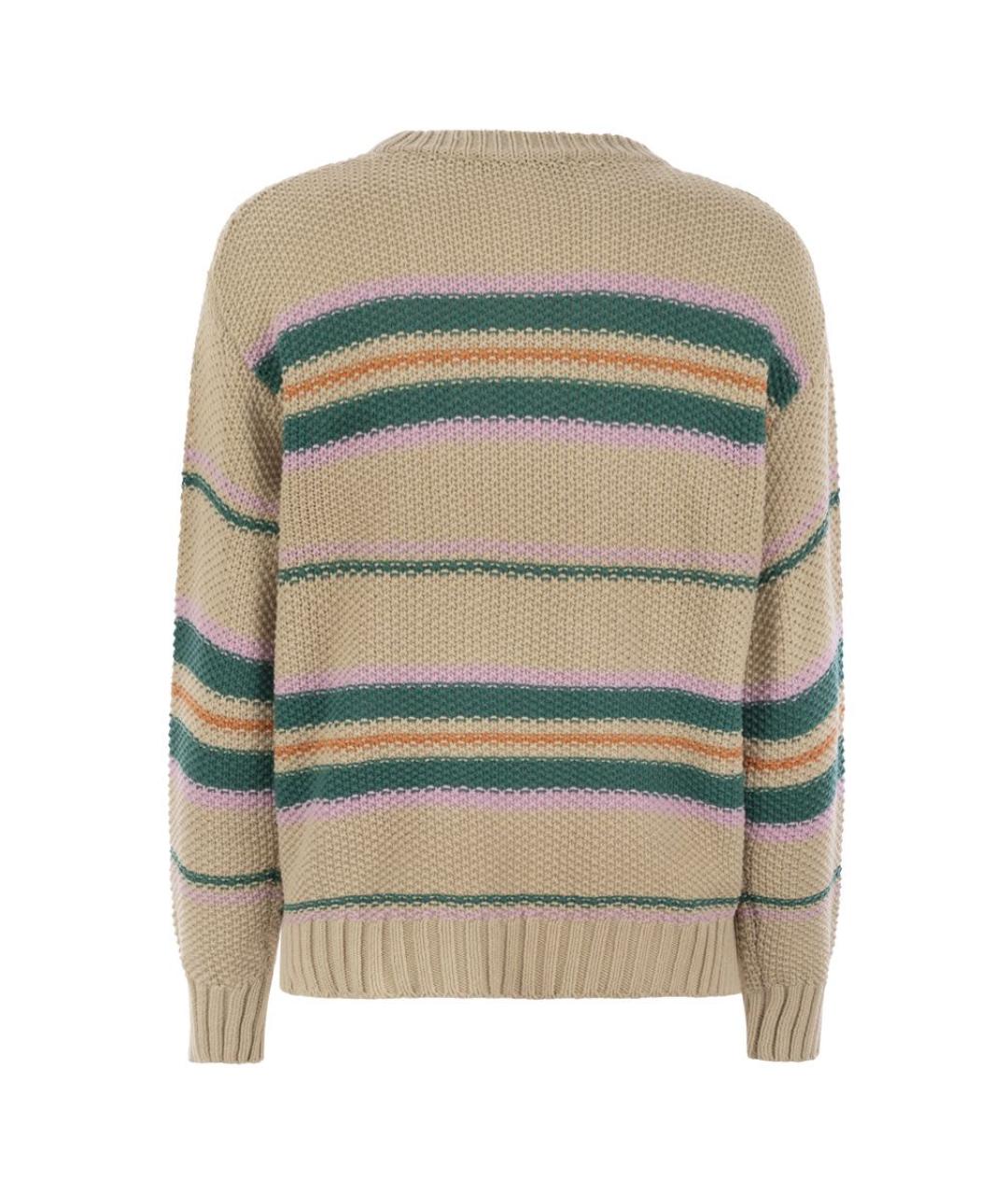 WEEKEND MAX MARA Бежевый хлопковый джемпер / свитер, фото 2