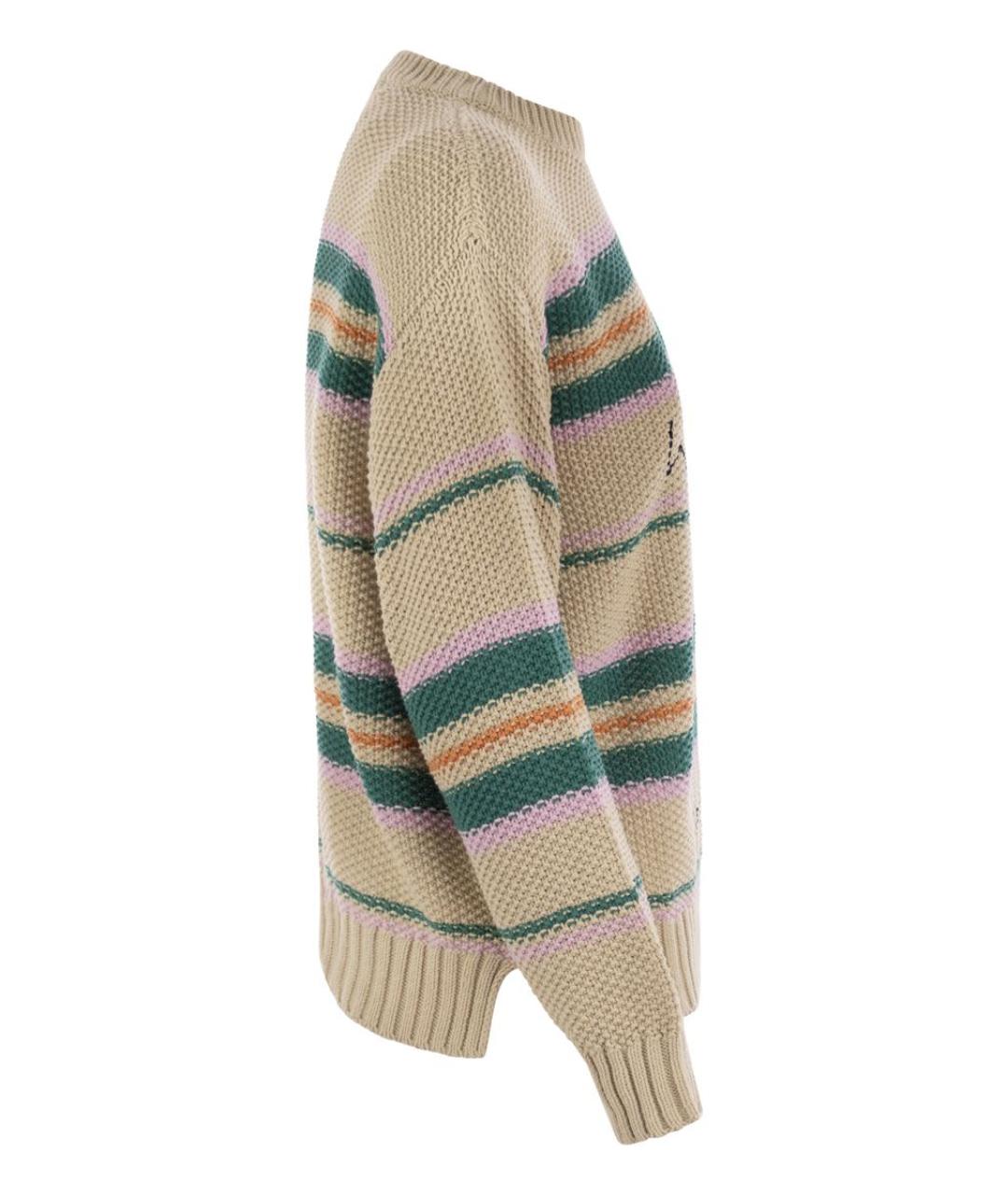WEEKEND MAX MARA Бежевый хлопковый джемпер / свитер, фото 3