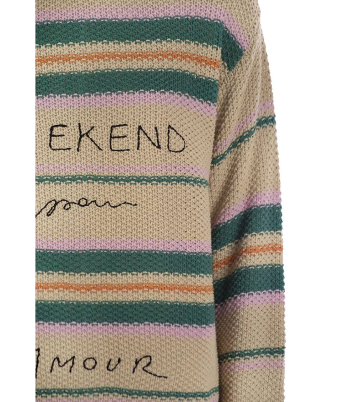 WEEKEND MAX MARA Бежевый хлопковый джемпер / свитер, фото 4