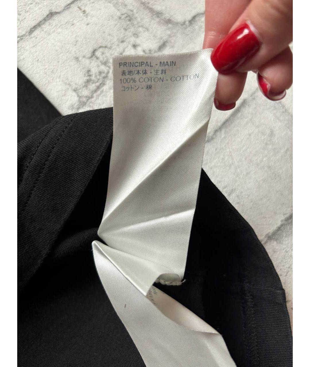 LOUIS VUITTON Черная хлопковая футболка, фото 6