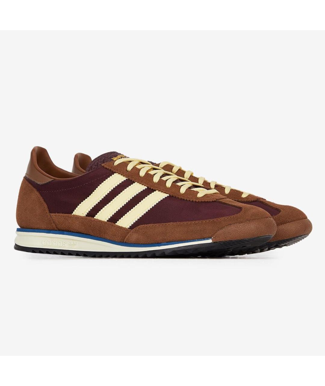 ADIDAS Коричневые синтетические кеды, фото 3