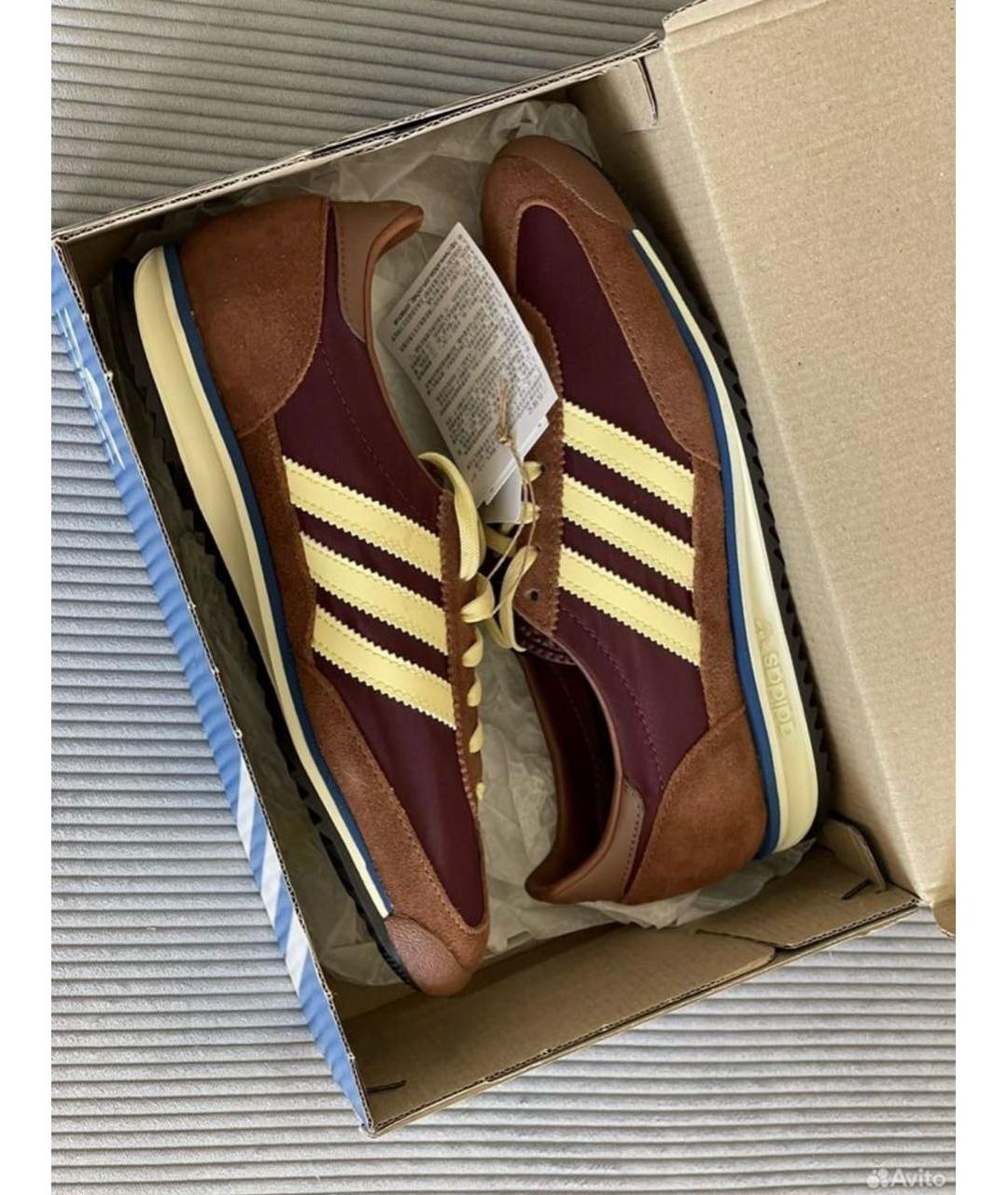 ADIDAS Коричневые синтетические кеды, фото 5