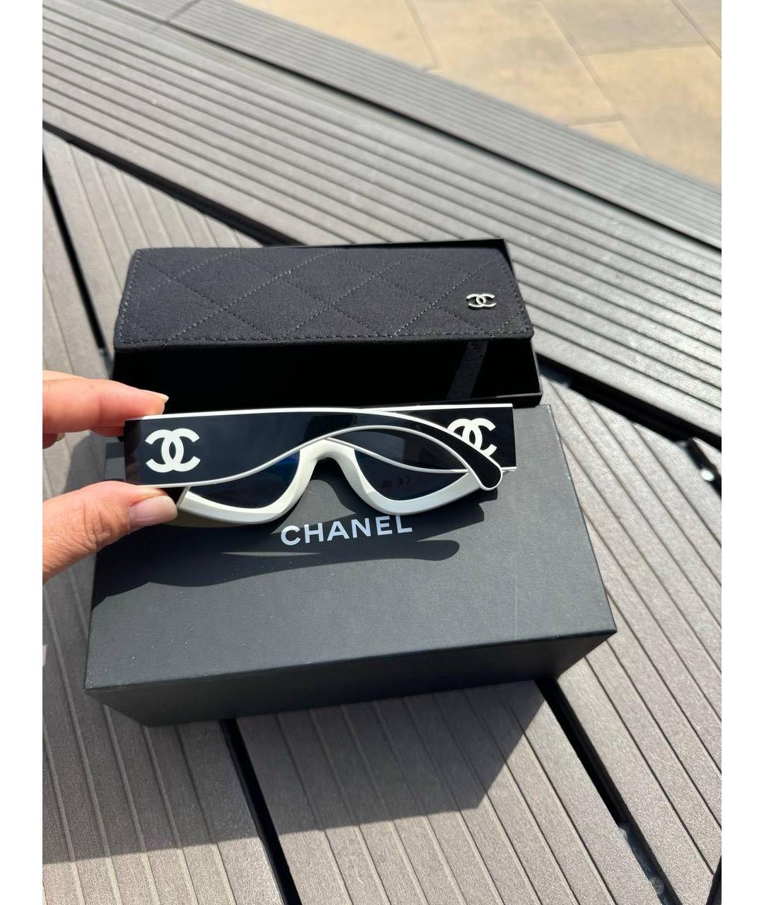 CHANEL Черные пластиковые солнцезащитные очки, фото 4